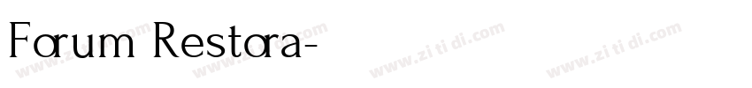 Forum Restora字体转换